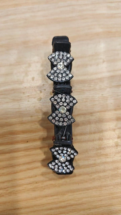 Crystal Stone Braided Hair Clips Pack of 2